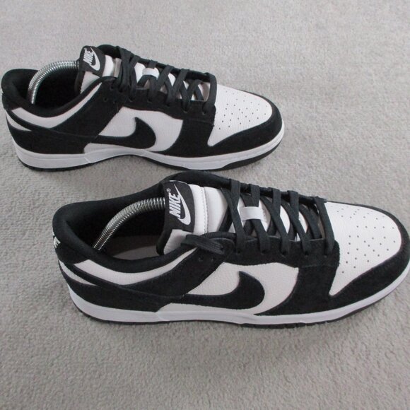 Nike Dunk Low Retro SE Suede Panda Mens 10 Black White Sneakers Shoes Lace Up - Picture 4 of 6